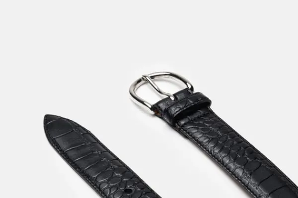 MORJAS Belts>The Belt BlackEmbossed