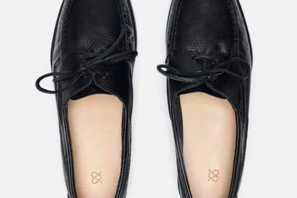 MORJAS Boat Shoes>The Boat Shoe BlackGrain