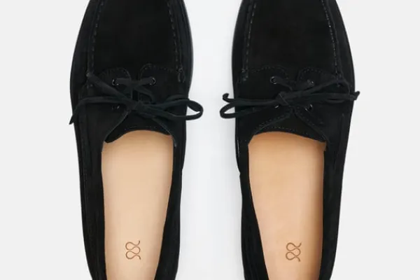 MORJAS Boat Shoes>The Boat Shoe BlackSuede