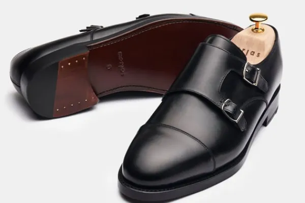 MORJAS Monk Straps>The Double Monkstrap BlackCalf