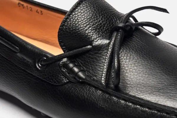MORJAS Driving Shoes>The Driving Shoe BlackGrain