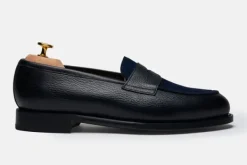 MORJAS Loafers>The Penny Loafer BlackGrainu&NavySuede