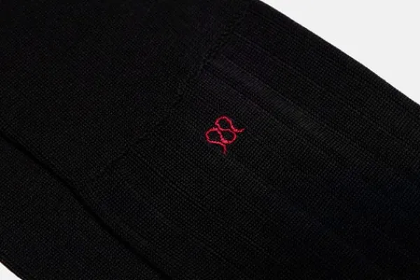 MORJAS Socks>The Sock BlackRibbed