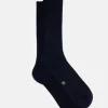 MORJAS Socks>The Wool Sock NavyRibbed